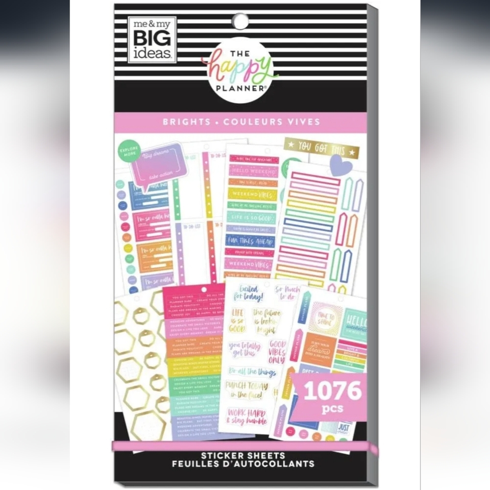 The Happy Planner Brights Sticker Sheets - Multicolor